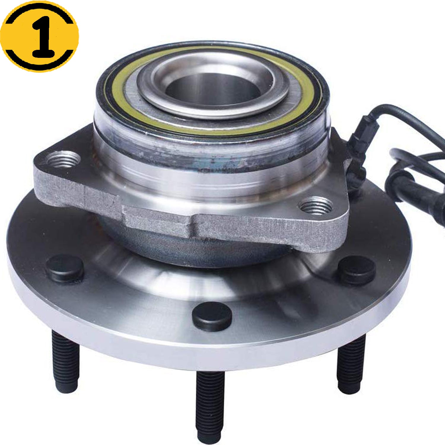 MotorbyMotor 515093 Front Wheel Bearing and Hub Assembly with 6 Lugs for Hummer H3 Low-Runout OE Replacement Hub Bearing w/ABS MotorbyMotor
