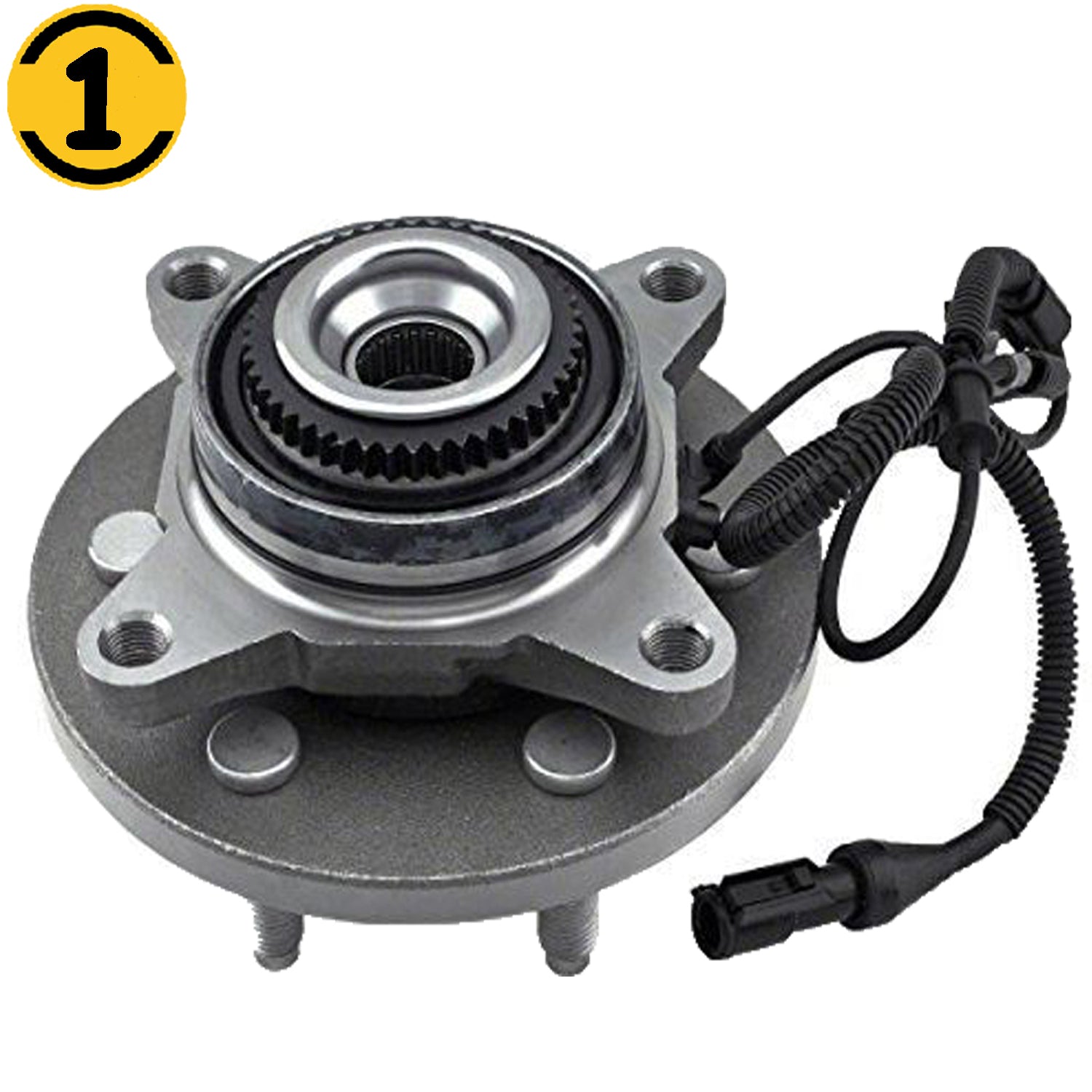 MotorbyMotor 515119 (4WD) Front Wheel Bearing and Hub Assembly 4WD with 6 Lugs Fits for 2009 2010 Ford F-150 (Not for Heavy Duty Payload Models), Lincoln Navigator Hub Bearing (4WD 4x4, w/ABS) MotorbyMotor