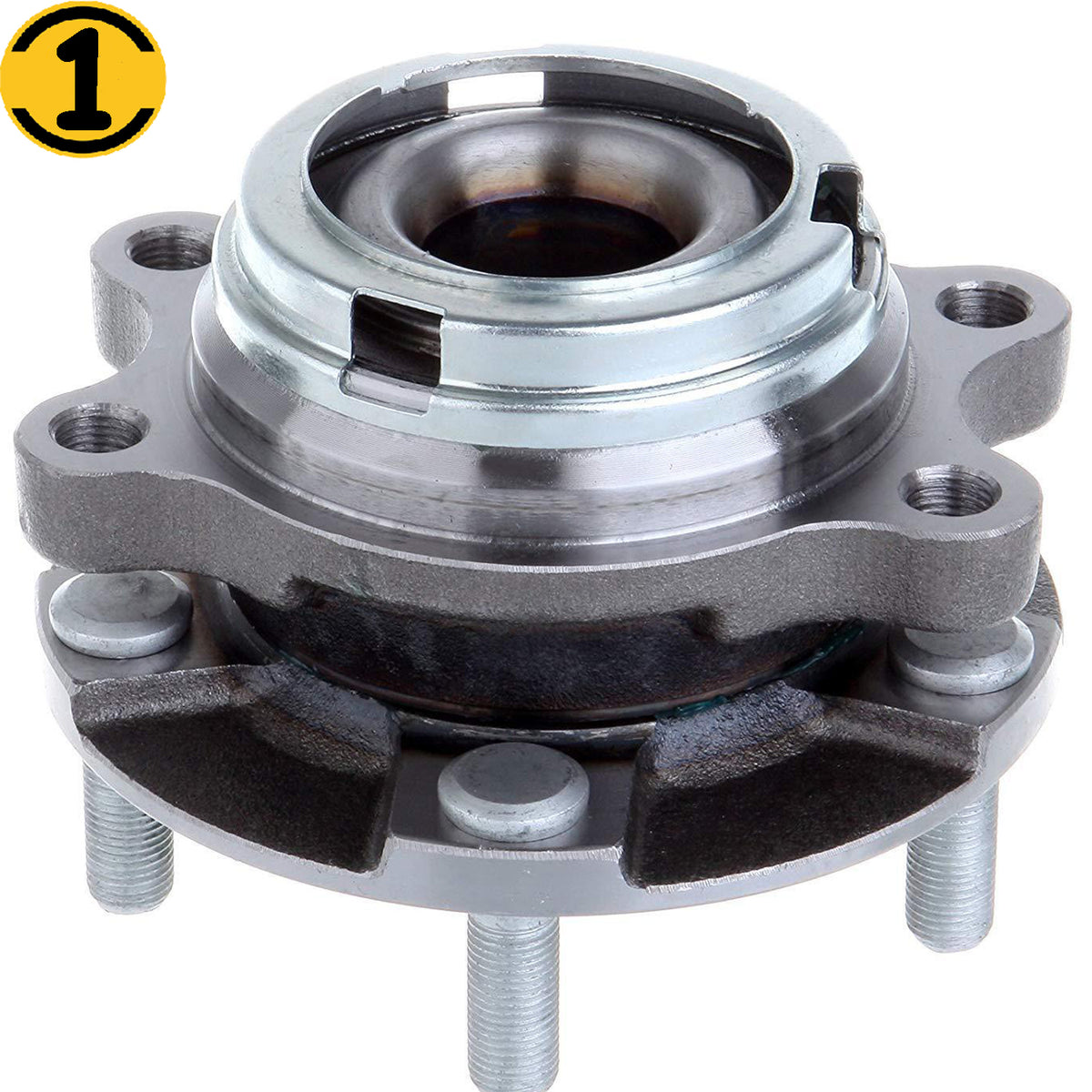 MotorbyMotor HA590125 Front Wheel Bearing and Hub Assembly w/5 Lugs for Infiniti EX35 EX37 FX35 FX37 FX45 FX50 G25 G35 G37 M35 M37 M45 M56 Q40 Q50 Q60 Q70 QX50 QX70 Hub Bearing (AWD) MotorbyMotor