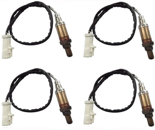 Set of 4 O2 Oxygen Sensor, Front Rear Downstream or Upstream Oxygen Sensor for Ford Mercury Lincoln Mazda 11171843 MotorbyMotor